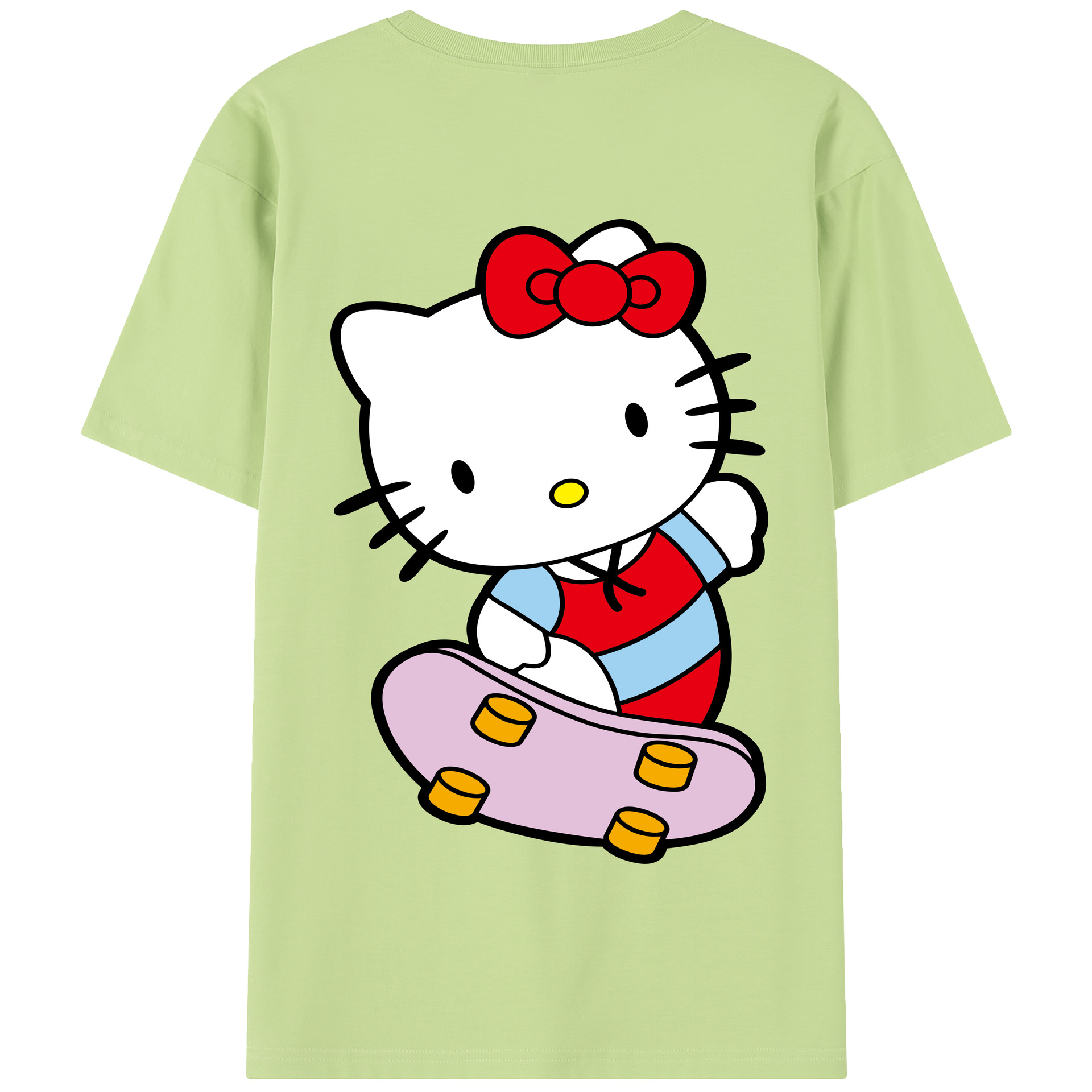 （画像用） Hello Kitty ハローキティ 綿100％半袖Tシャツ（背面プリント）
